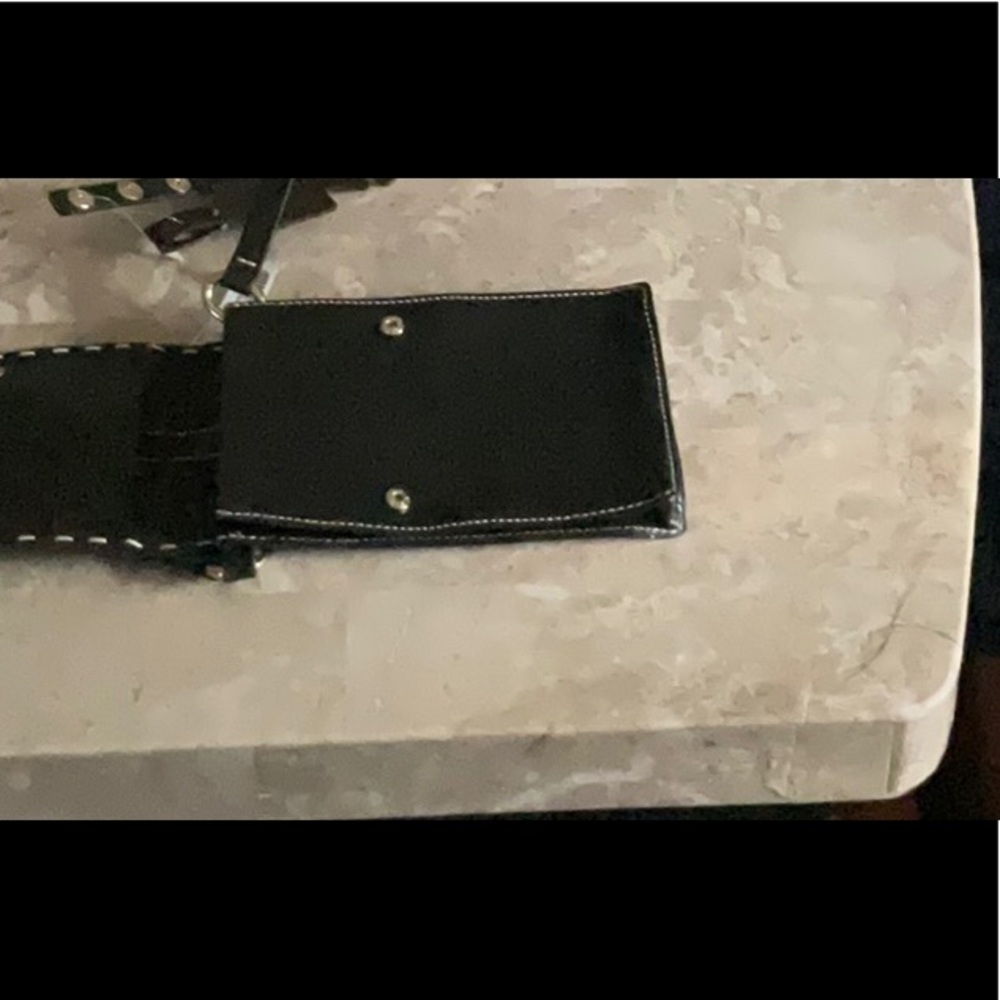 MICHAEL KORS Waist/Shoulder Mini Purse Genuine Leather Black - Picture 5 of 6